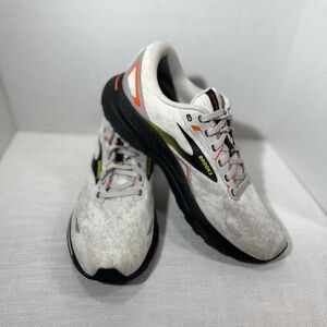 BROOKS Adrenaline GTS 23 Running Shoes Oyster Black Red Orange Size 12 Men's